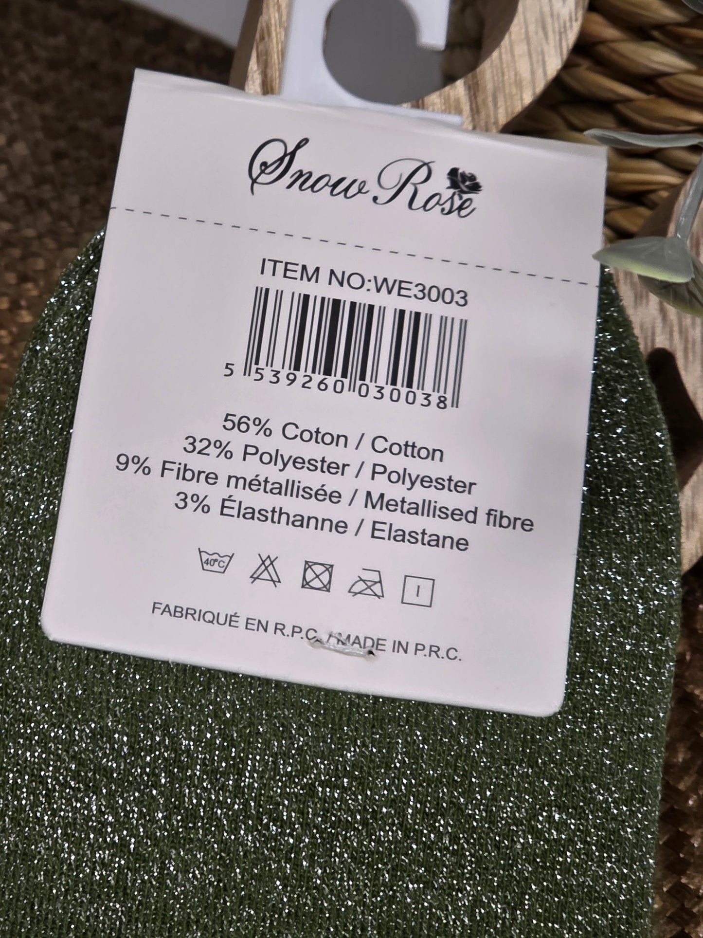 PRINCESSE - Chaussette à Paillette Enfant Vert