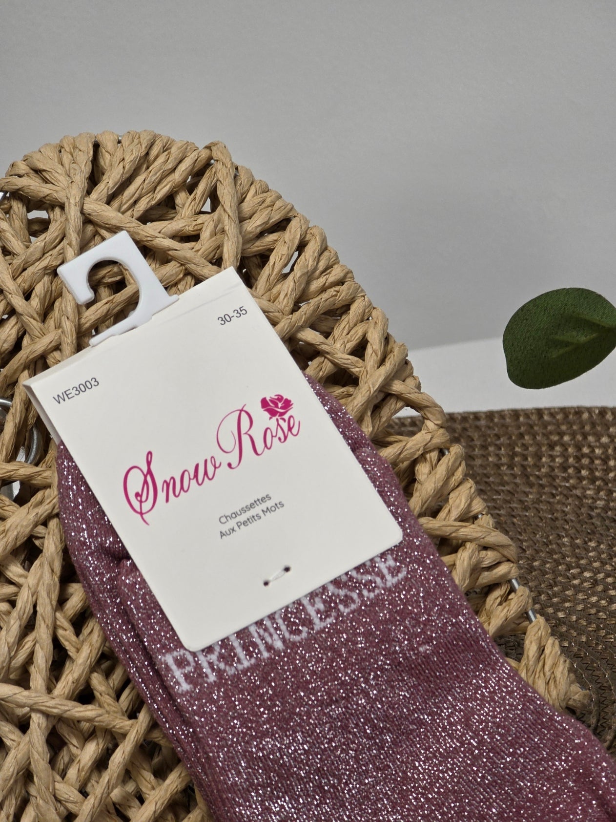 PRINCESSE - Chaussette à Paillette Enfant Violine