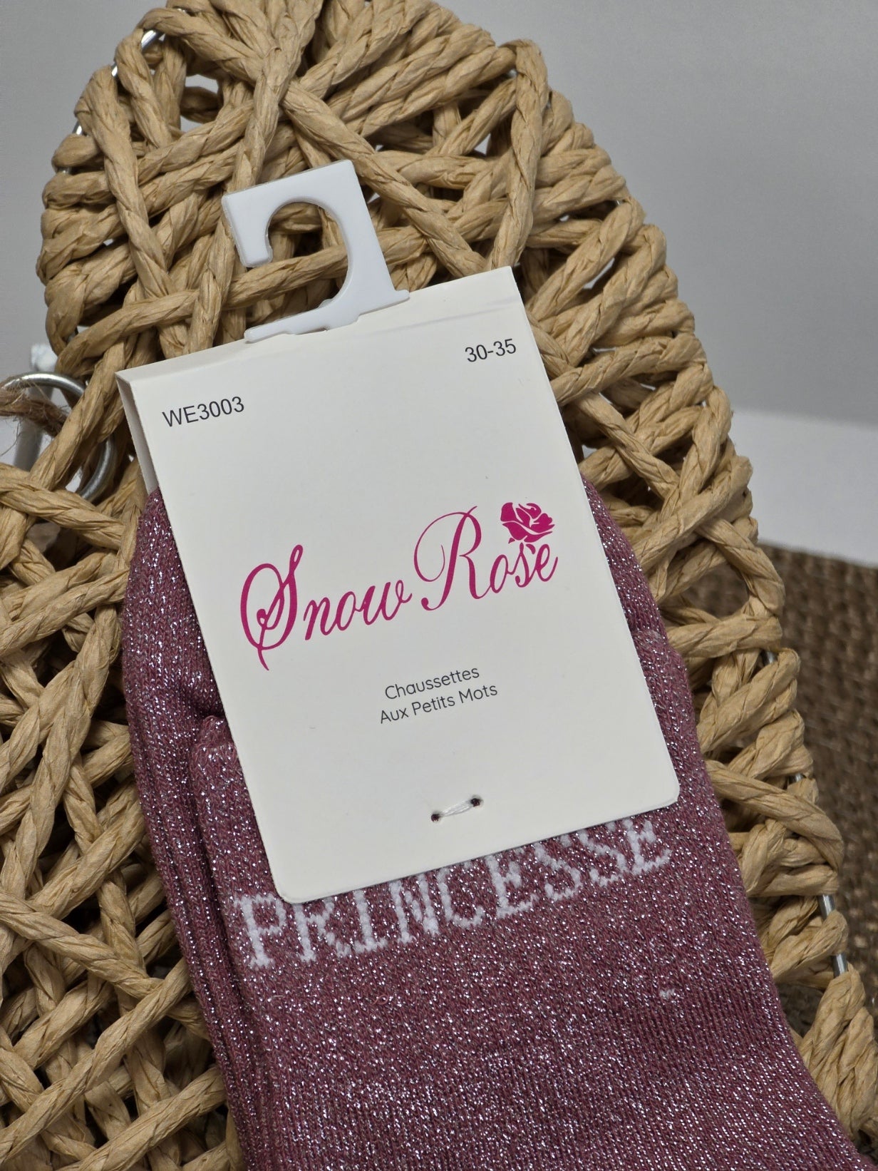 PRINCESSE - Chaussette à Paillette Enfant Violine