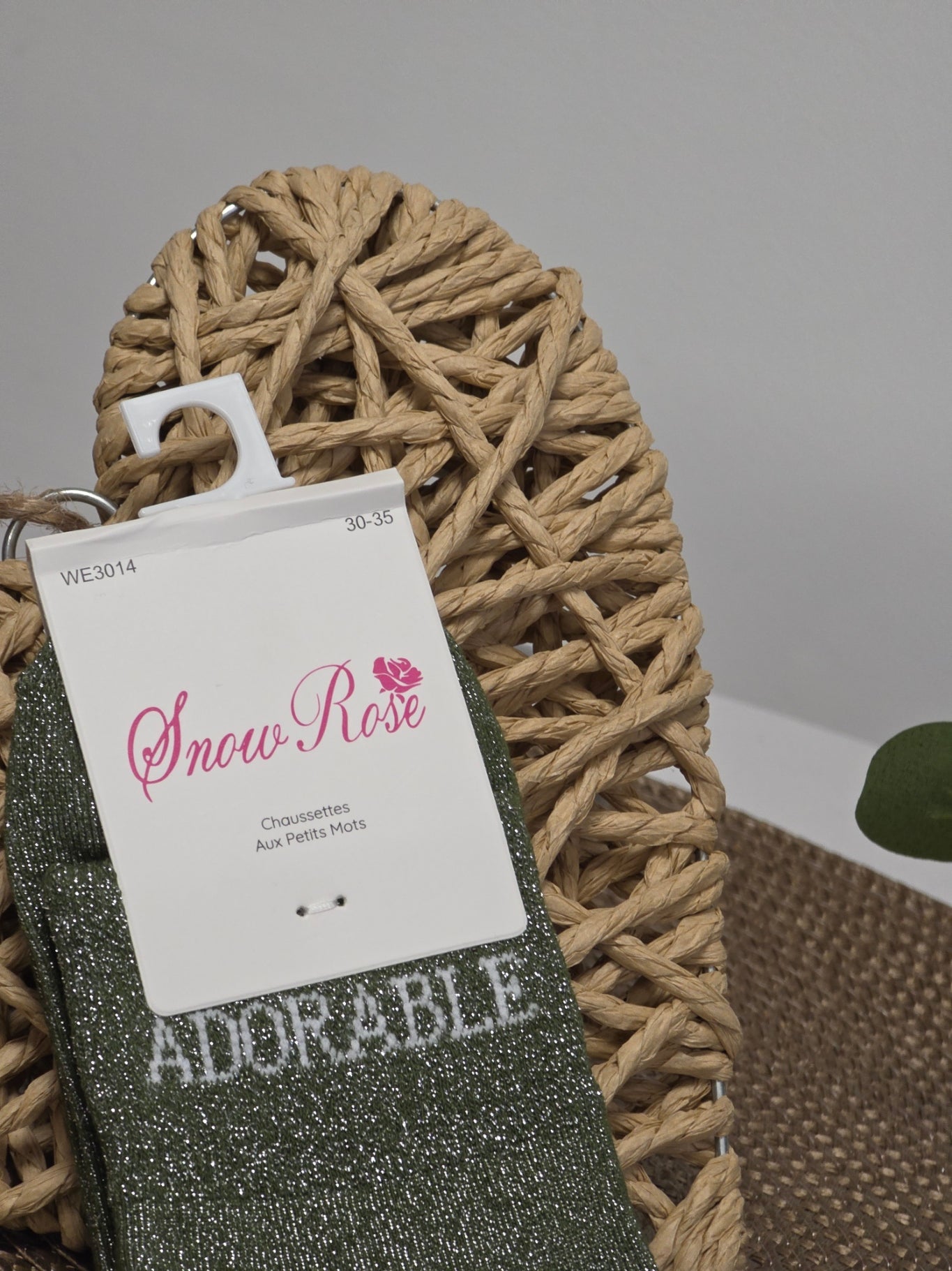 ADORABLE - Chaussette à Paillette Enfant Vert