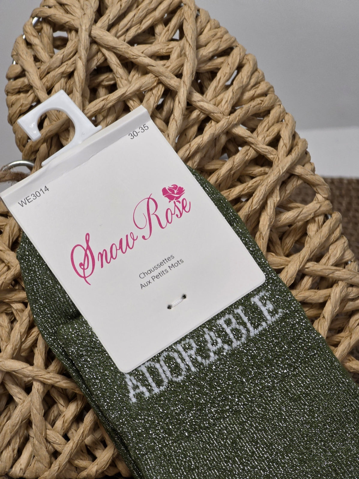 ADORABLE - Chaussette à Paillette Enfant Vert