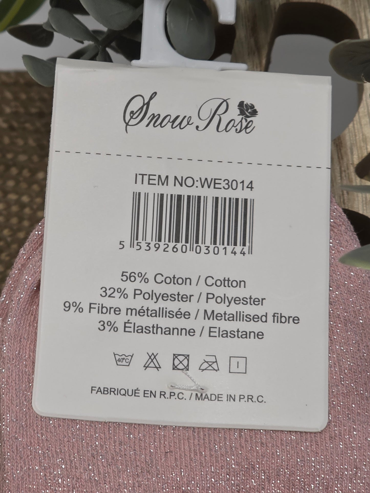 ADORABLE - Chaussette à Paillette Enfant Rose Clair