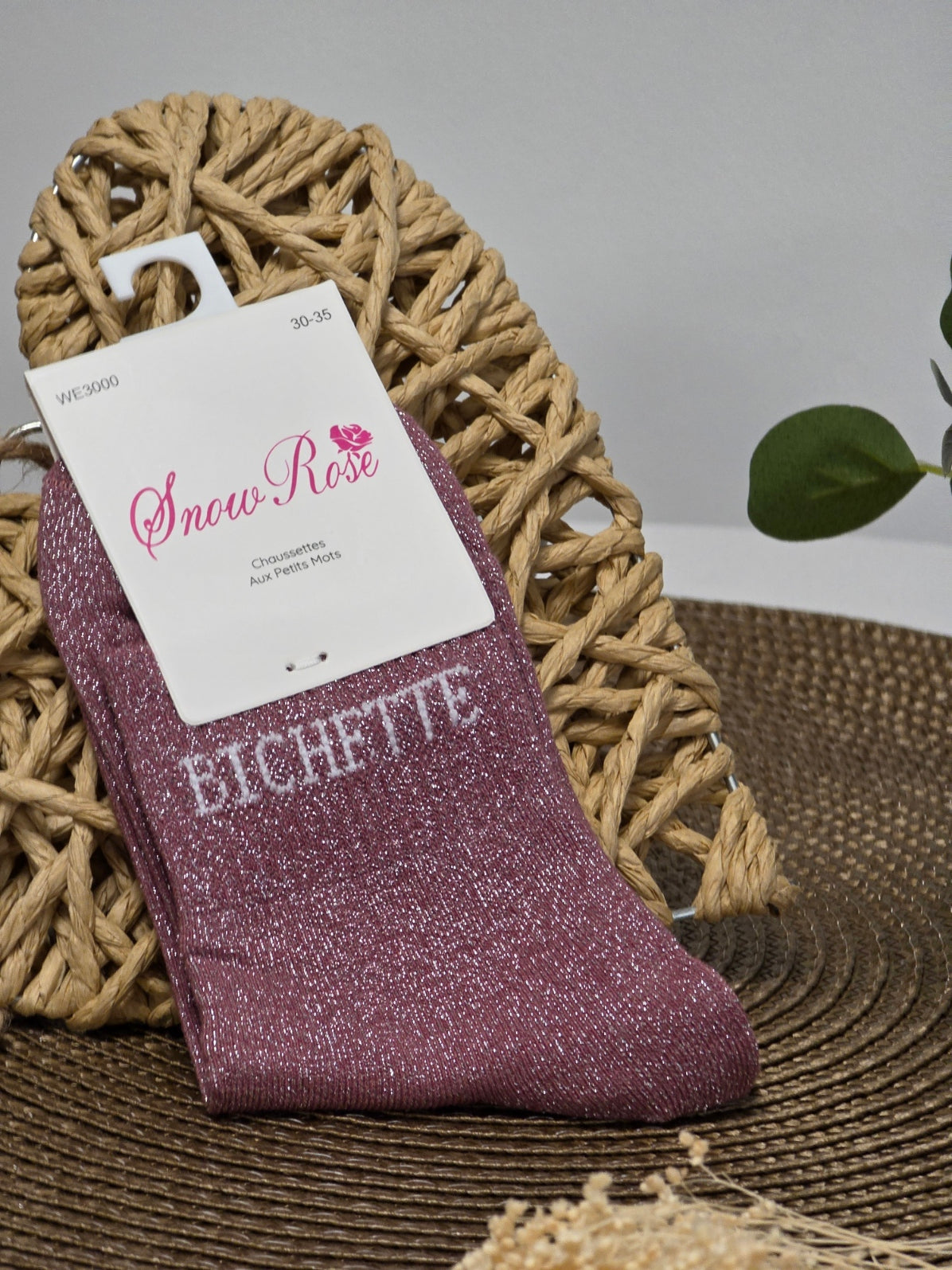 BICHETTE - Chaussette à Paillette Enfant Violine