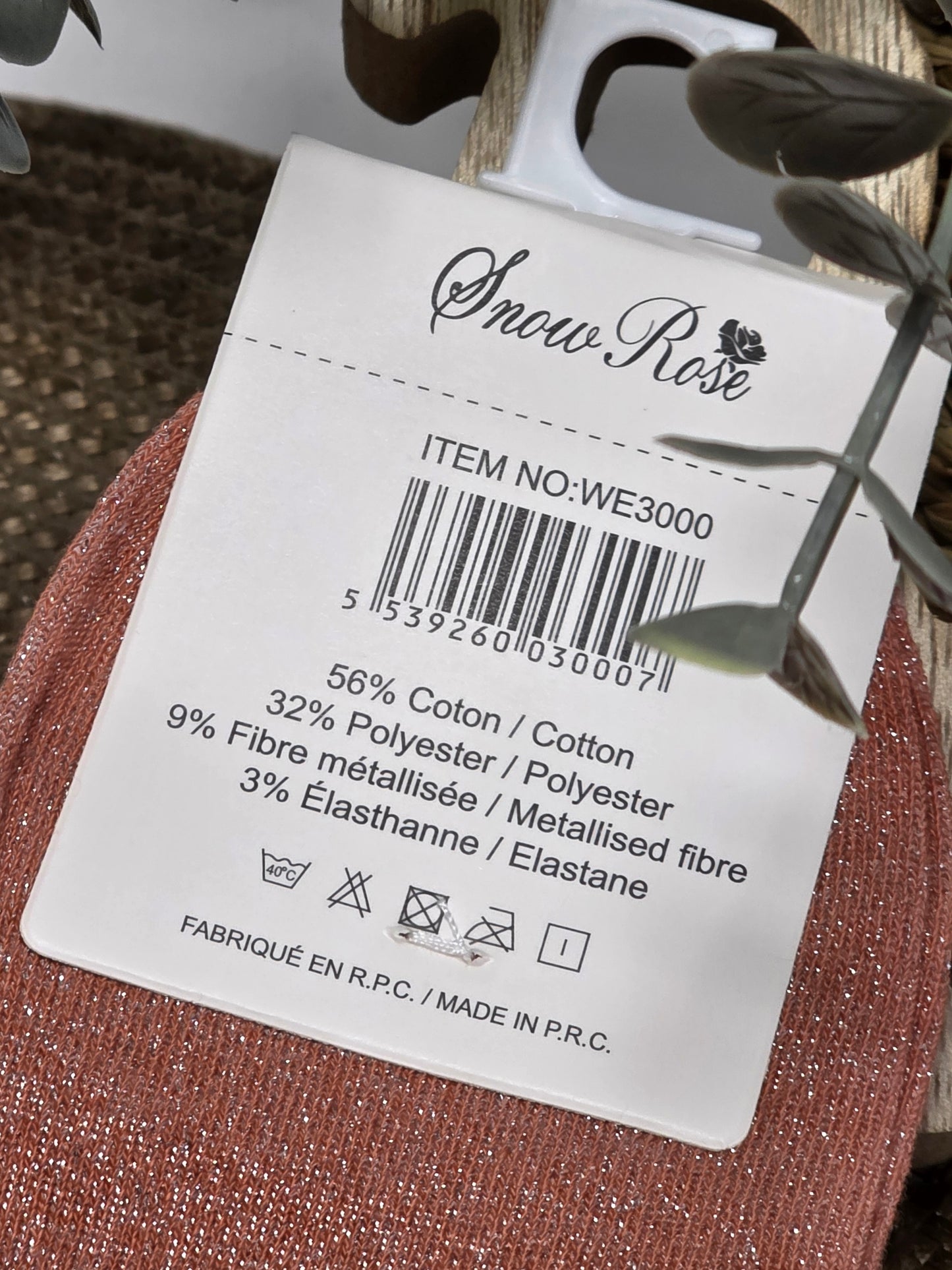 BICHETTE - Chaussette à Paillette Enfant Corail Foncé