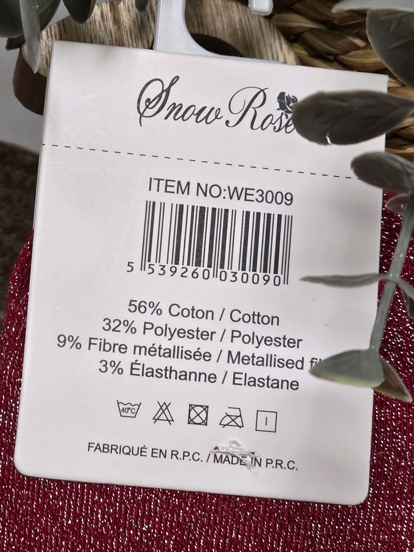 PETIT COEUR - Chaussette à Paillette Enfant Rouge Foncé