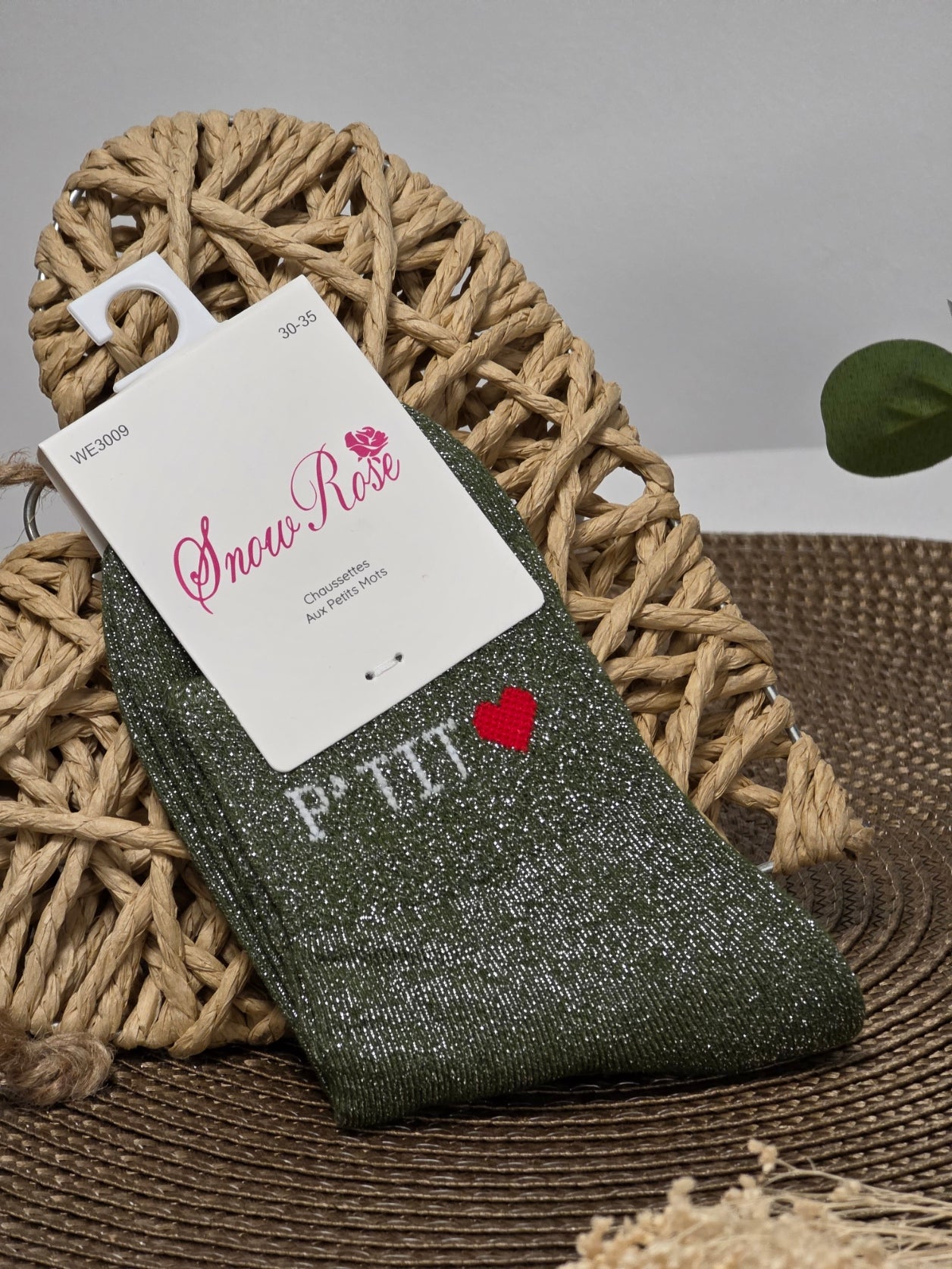 PETIT COEUR - Chaussette à Paillette Enfant Vert