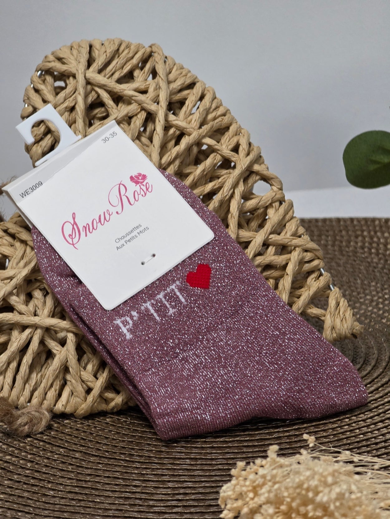 PETIT COEUR - Chaussette à Paillette Enfant Violine