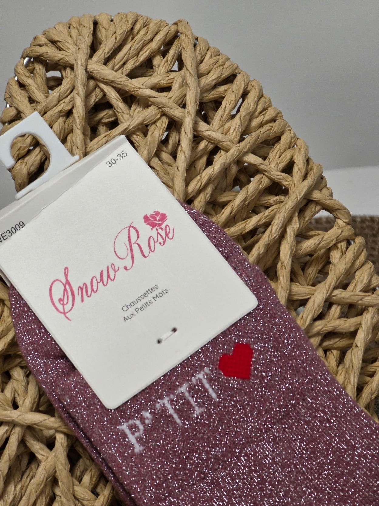 PETIT COEUR - Chaussette à Paillette Enfant Violine