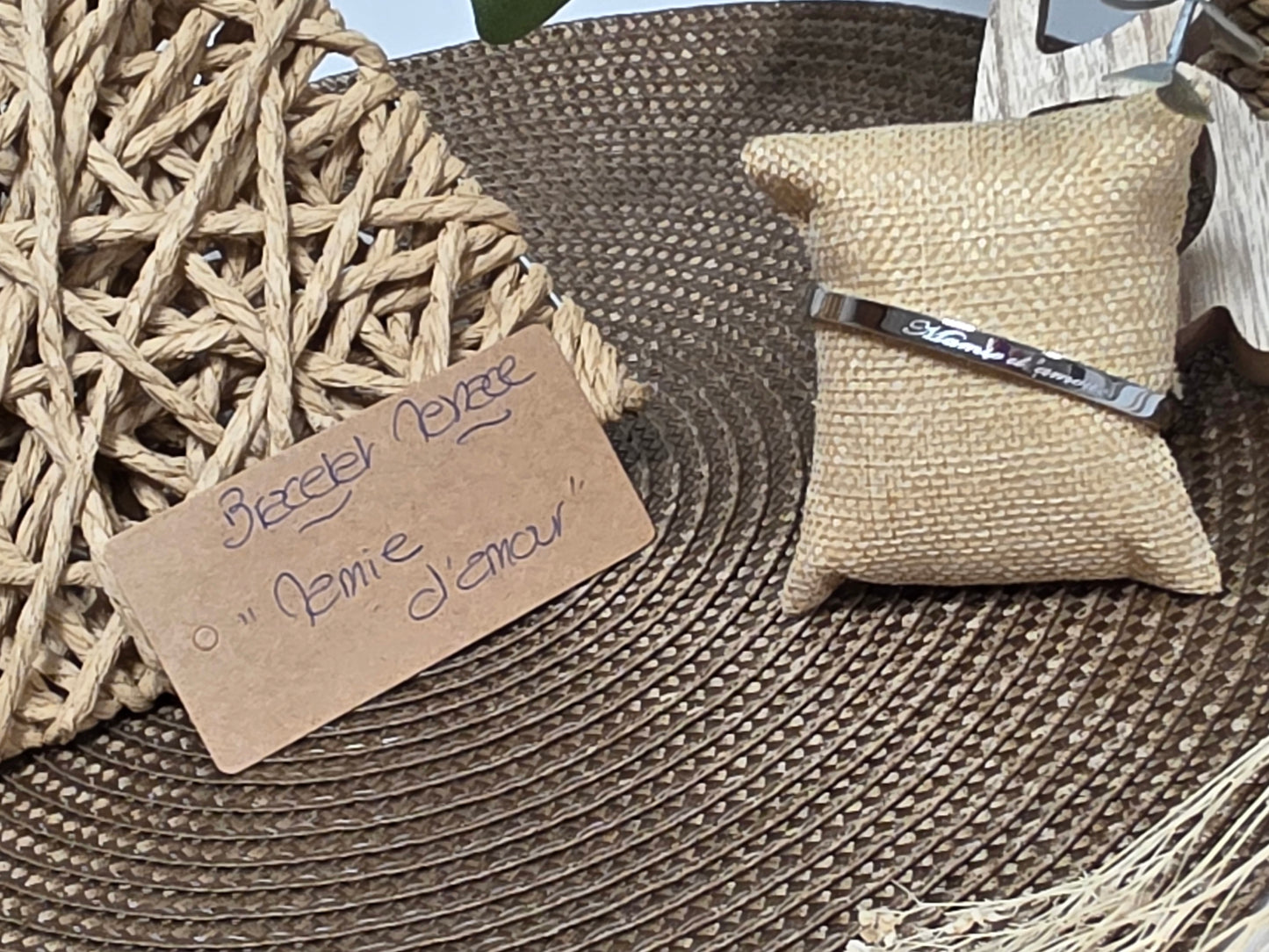 LES BRACELETS A MESSAGE " MAMIE D'AMOUR " Argenté