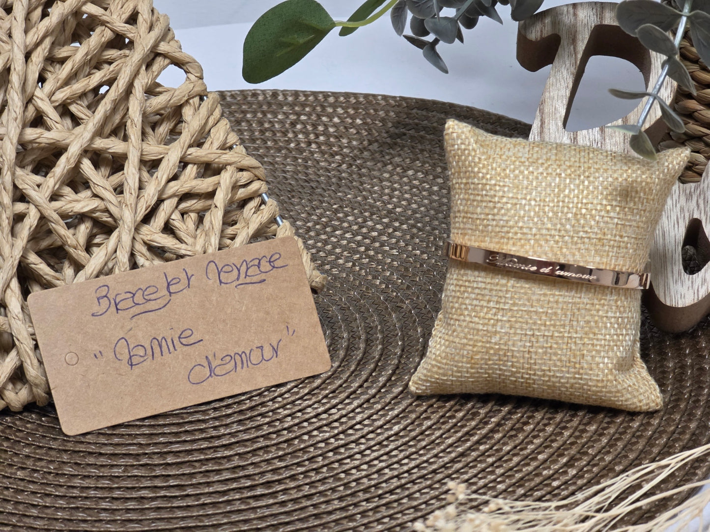 LES BRACELETS A MESSAGE " MAMIE D'AMOUR " Cuivré