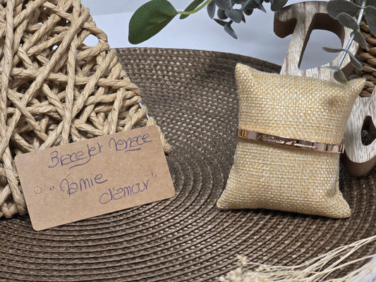 LES BRACELETS A MESSAGE " MAMIE D'AMOUR " Cuivré