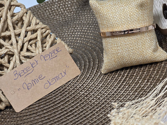 LES BRACELETS A MESSAGE " MAMIE D'AMOUR " Cuivré