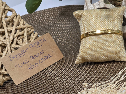 LES BRACELETS A MESSAGE " MAMIE FORMIDABLE " Doré
