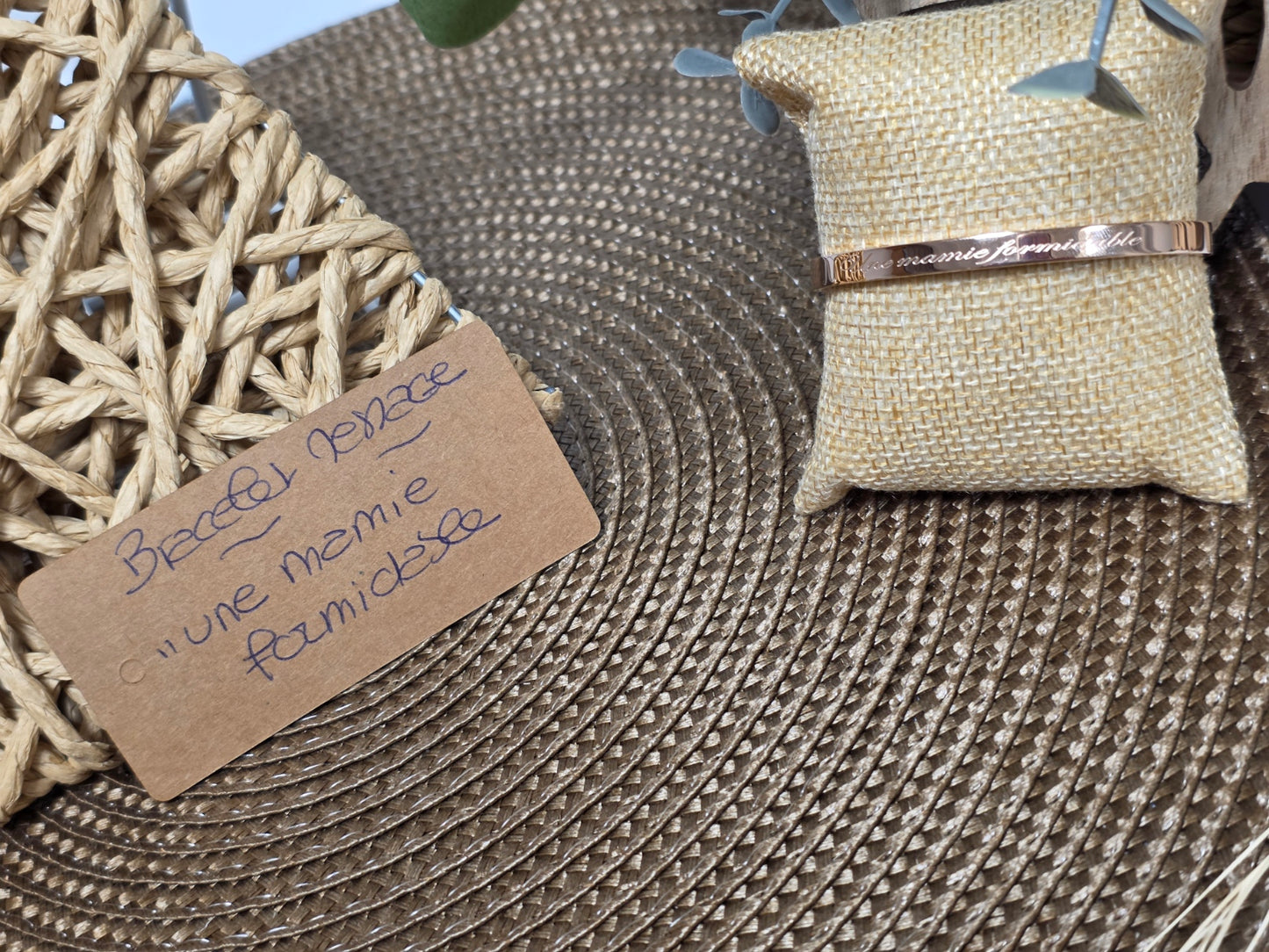LES BRACELETS A MESSAGE " MAMIE FORMIDABLE " Cuivré