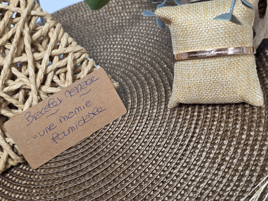 LES BRACELETS A MESSAGE " MAMIE FORMIDABLE " Cuivré
