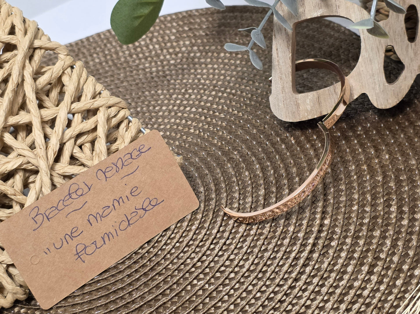 LES BRACELETS A MESSAGE " MAMIE FORMIDABLE " Cuivré
