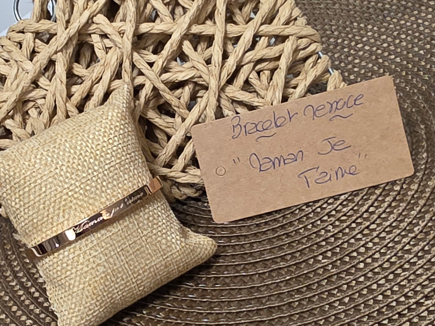 LES BRACELETS A MESSAGE " MAMAN JE T'AIME " Cuivré