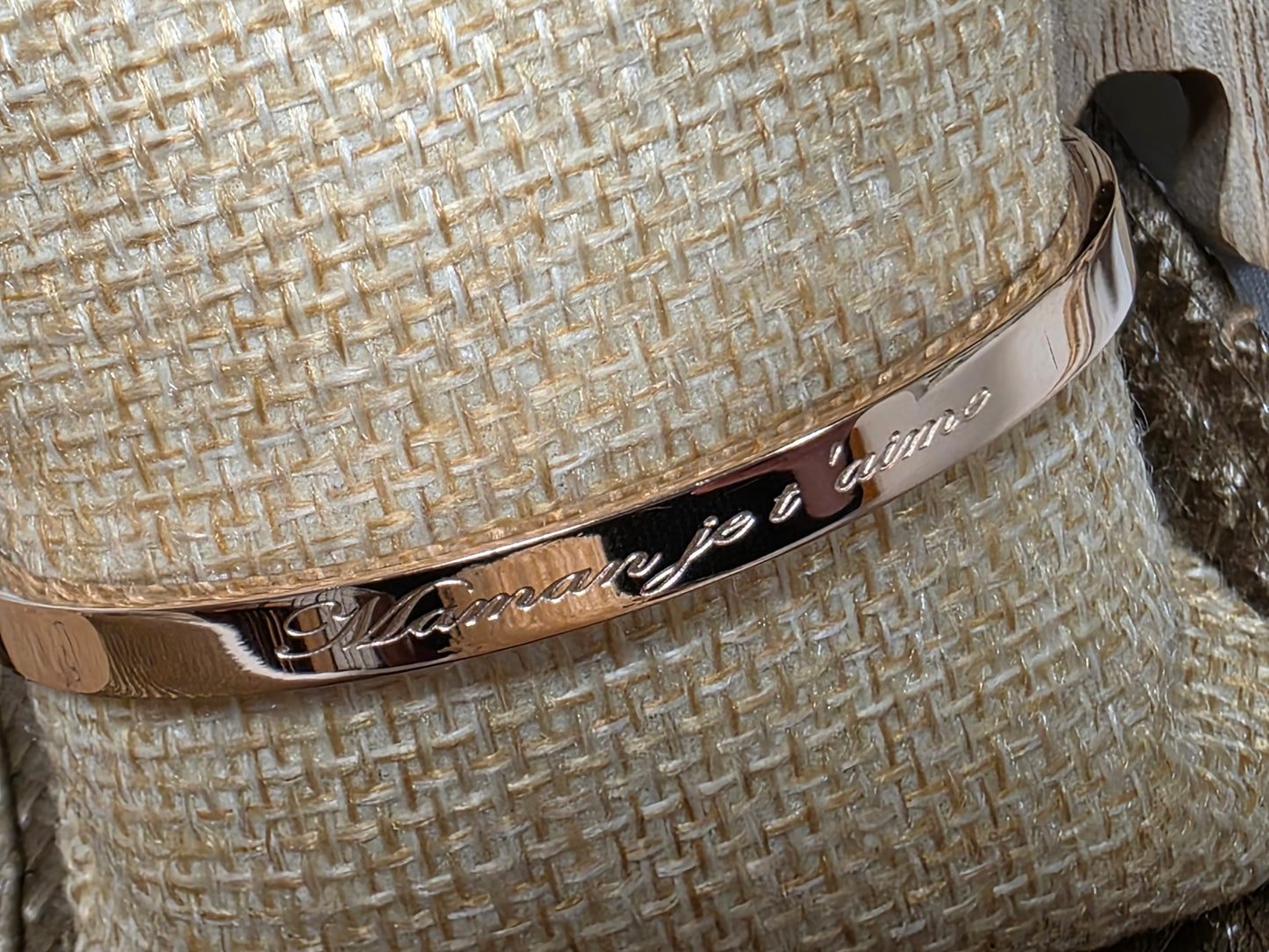 LES BRACELETS A MESSAGE " MAMAN JE T'AIME " Cuivré