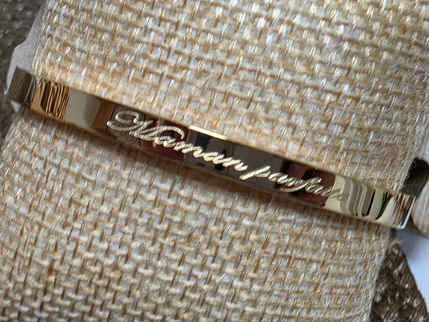 LES BRACELETS A MESSAGE " MAMAN PARFAITE " Doré