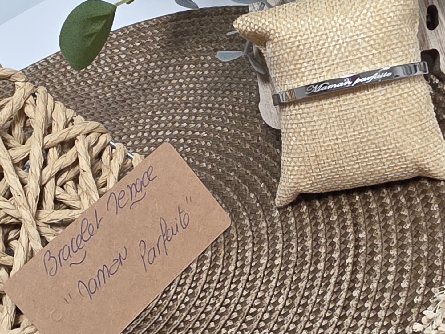 LES BRACELETS A MESSAGE " MAMAN PARFAITE " Argenté