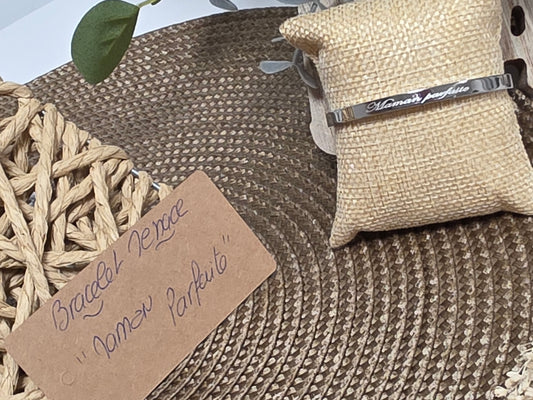 LES BRACELETS A MESSAGE " MAMAN PARFAITE " Argenté