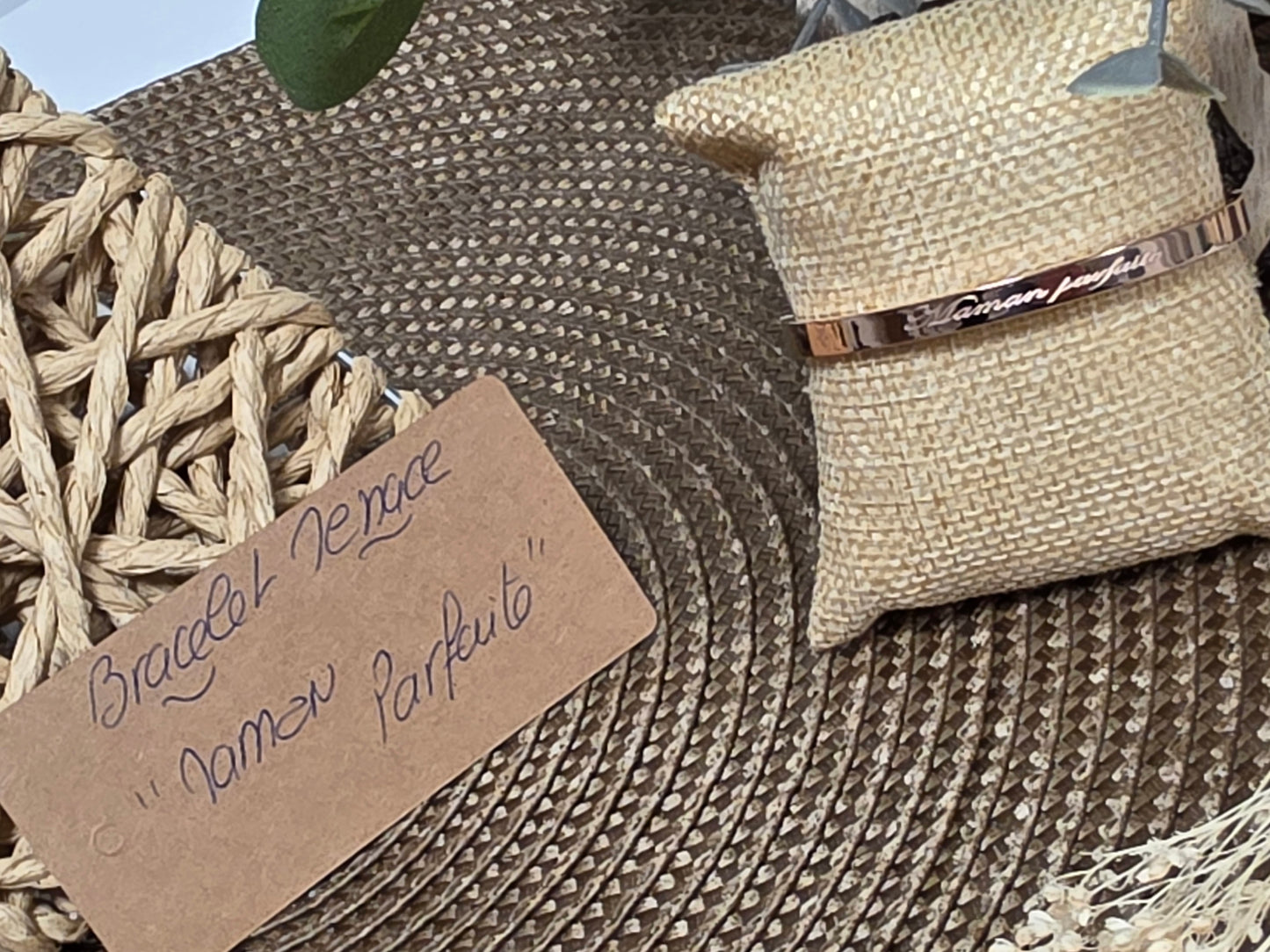 LES BRACELETS A MESSAGE " MAMAN PARFAITE " Cuivré