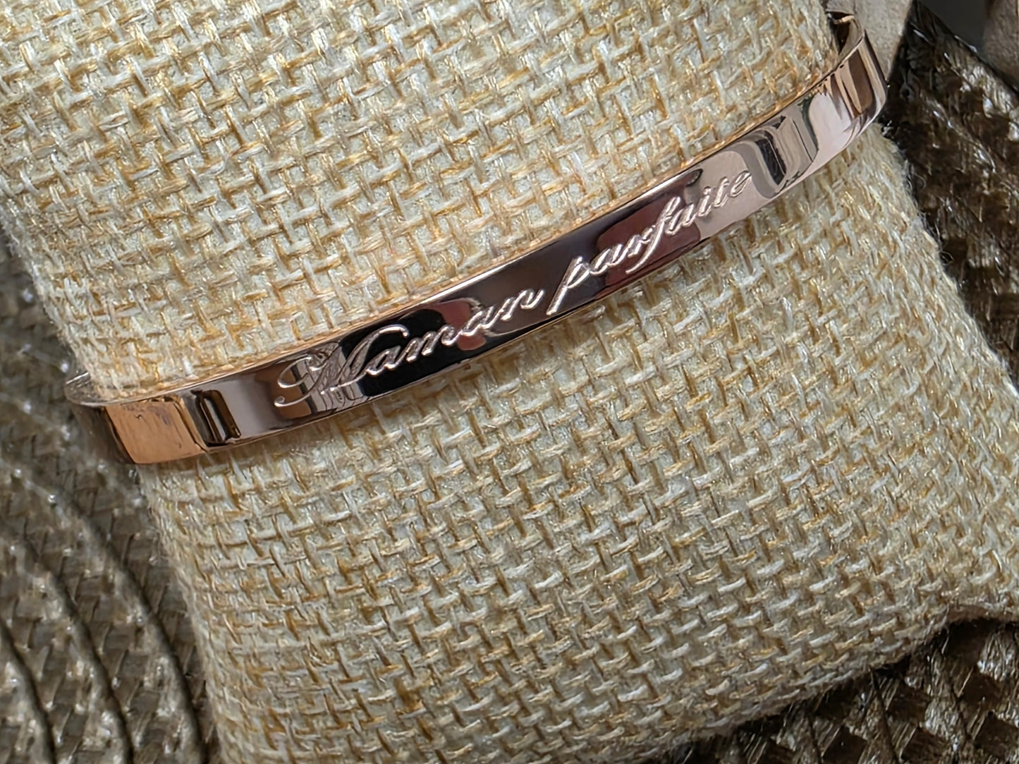LES BRACELETS A MESSAGE " MAMAN PARFAITE " Cuivré