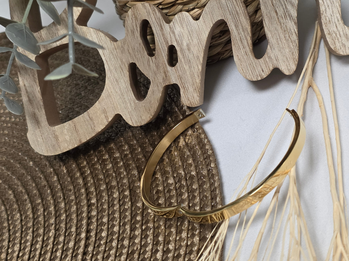 LES BRACELETS A MESSAGE " SUPER MAMAN " Doré