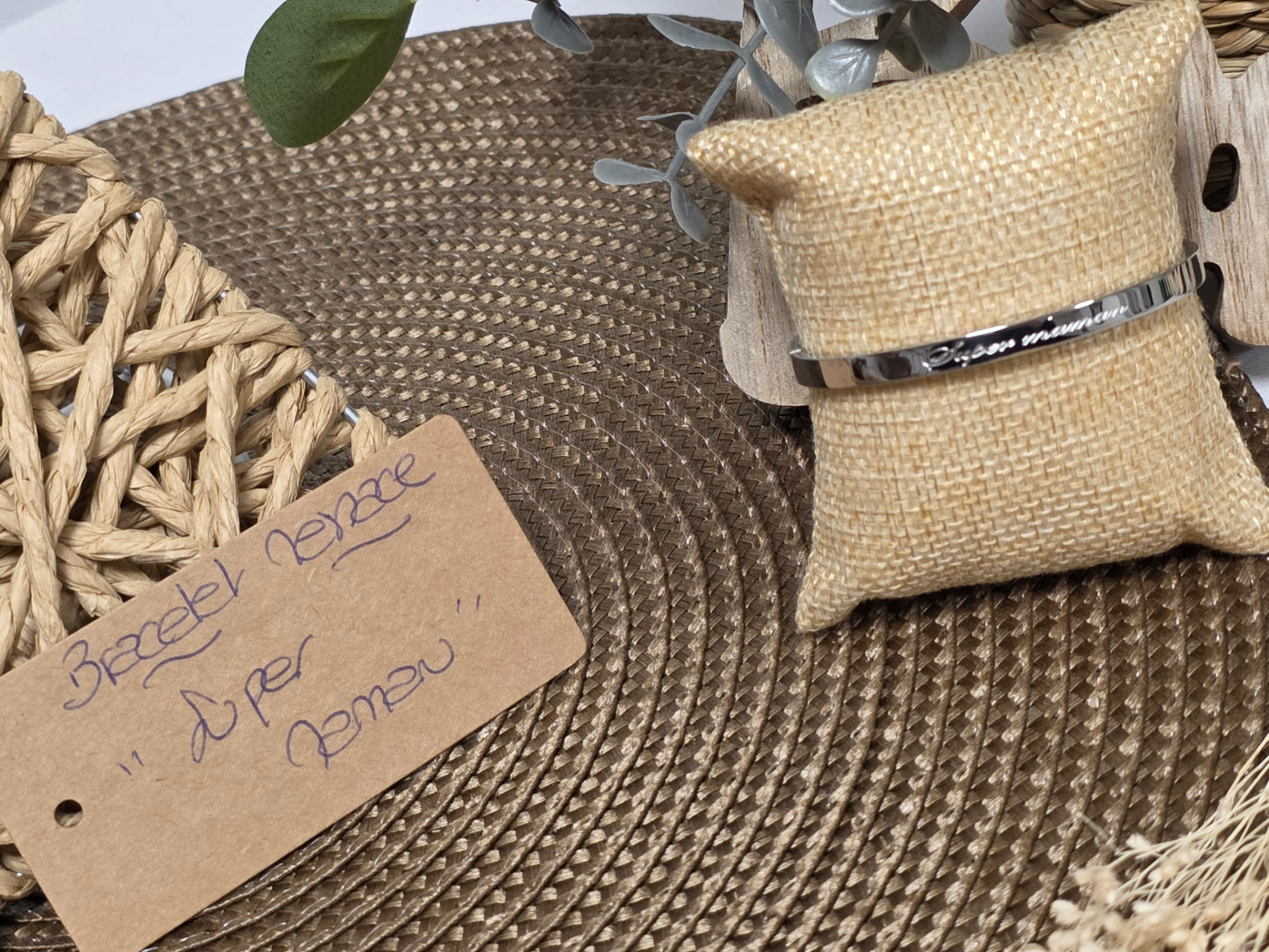 LES BRACELETS A MESSAGE " SUPER MAMAN " Argenté