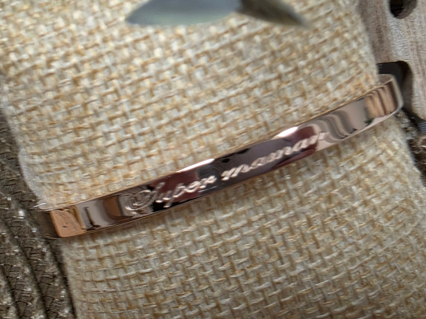 LES BRACELETS A MESSAGE " SUPER MAMAN " Cuivré