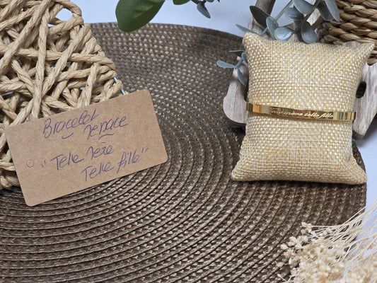 LES BRACELETS A MESSAGE " TELLE MERE TELLE FILLE " Doré