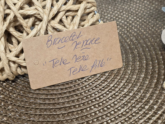 LES BRACELETS A MESSAGE " TELLE MERE TELLE FILLE " Doré
