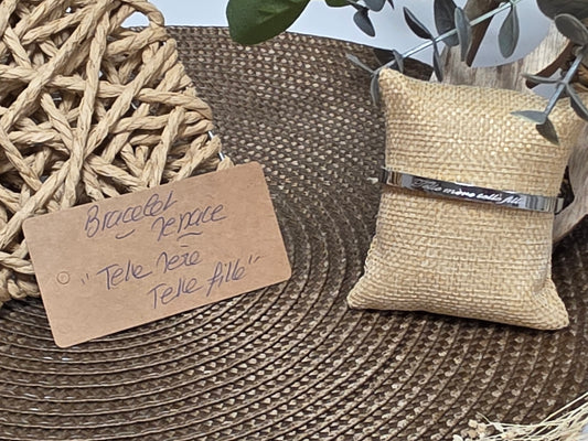 LES BRACELETS A MESSAGE " TELLE MERE TELLE FILLE " Argenté