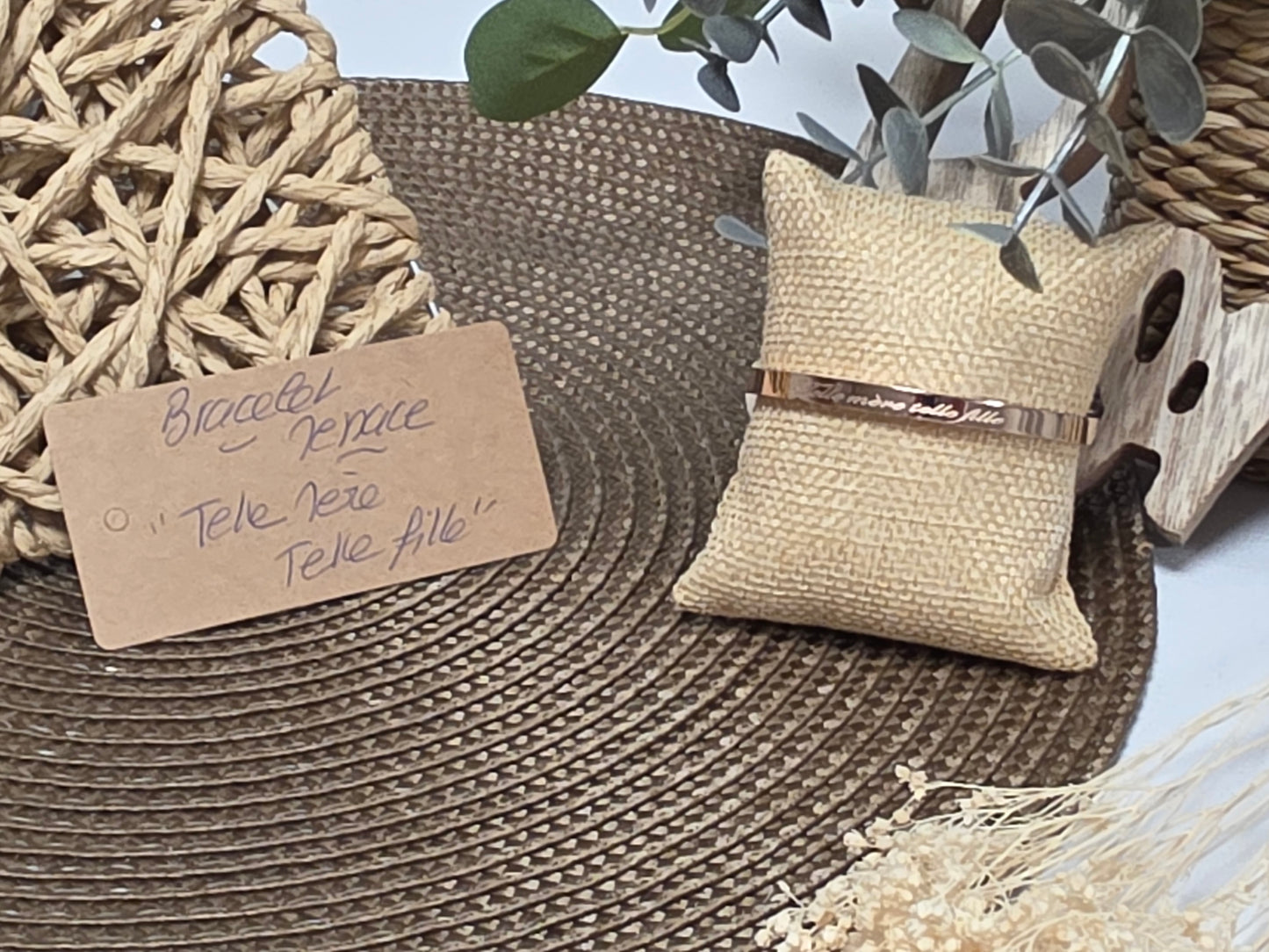 LES BRACELETS A MESSAGE " TELLE MERE TELLE FILLE " Cuivré