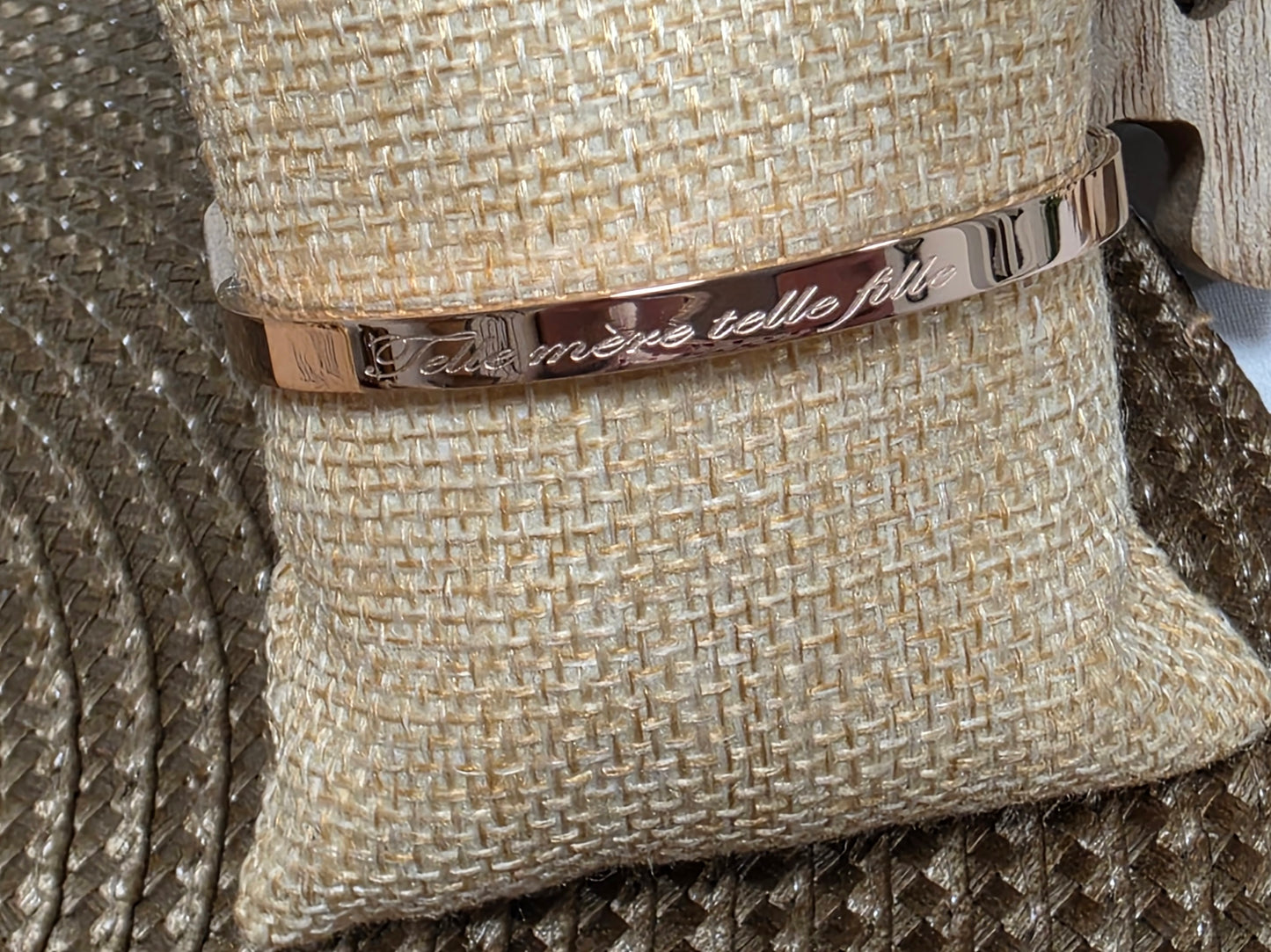 LES BRACELETS A MESSAGE " TELLE MERE TELLE FILLE " Cuivré