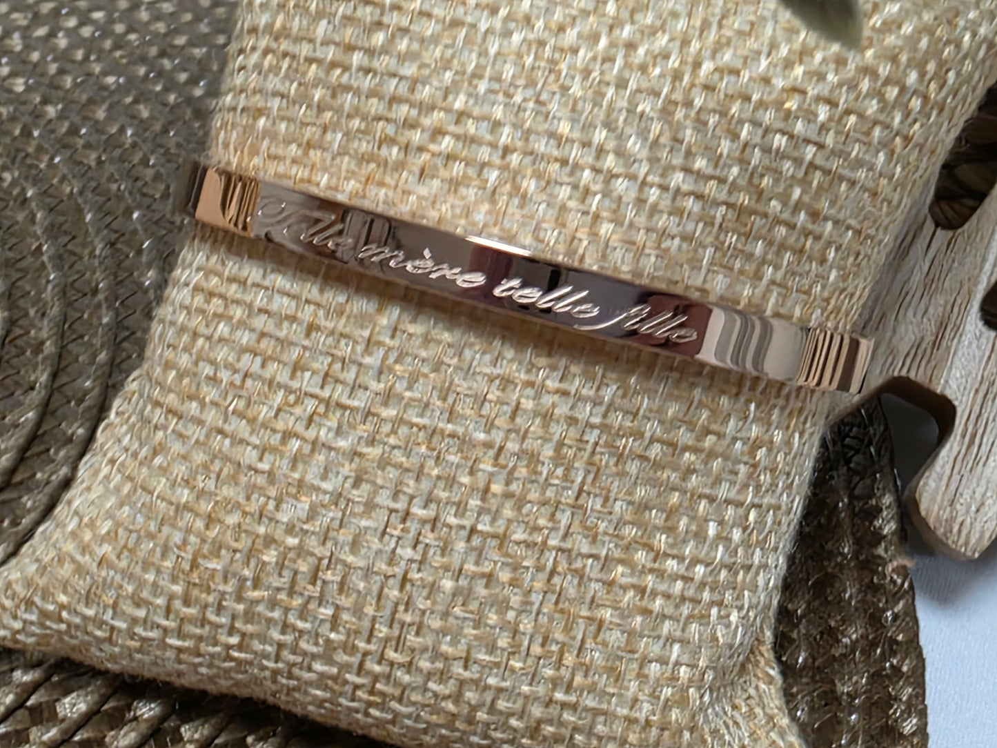 LES BRACELETS A MESSAGE " TELLE MERE TELLE FILLE " Cuivré
