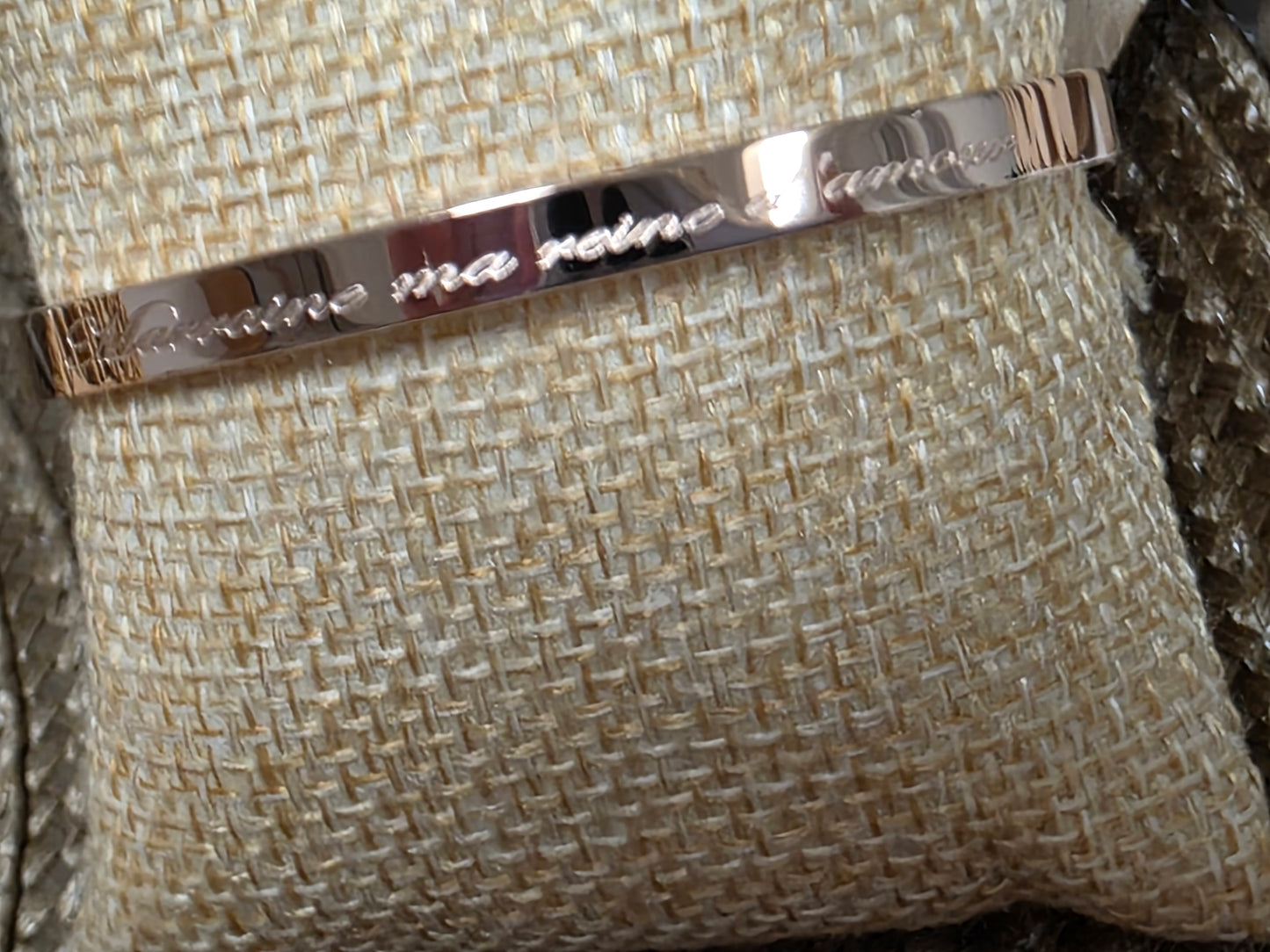 LES BRACELETS A MESSAGE " MARRAINE - MA REINE D'AMOUR " Cuivré