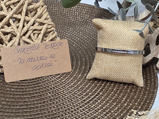 LES BRACELETS A MESSAGE " MA MARRAINE ADOREE " Argenté