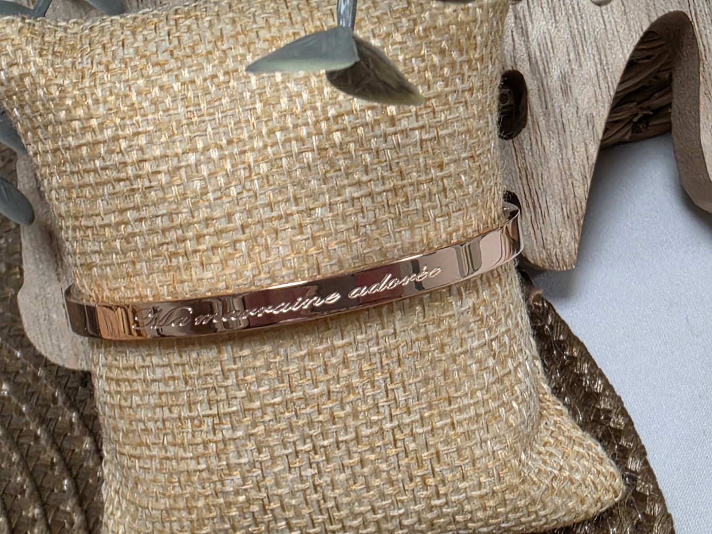LES BRACELETS A MESSAGE " MA MARRAINE ADOREE " Cuivré