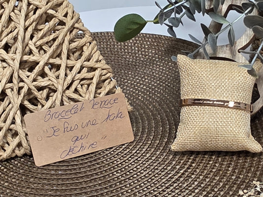 LES BRACELETS A MESSAGE " JE SUIS UNE TATA QUI DECHIRE " Cuivré