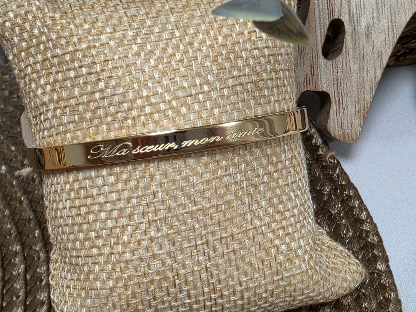 LES BRACELETS A MESSAGE " MA SOEUR, MON AMIE " Doré