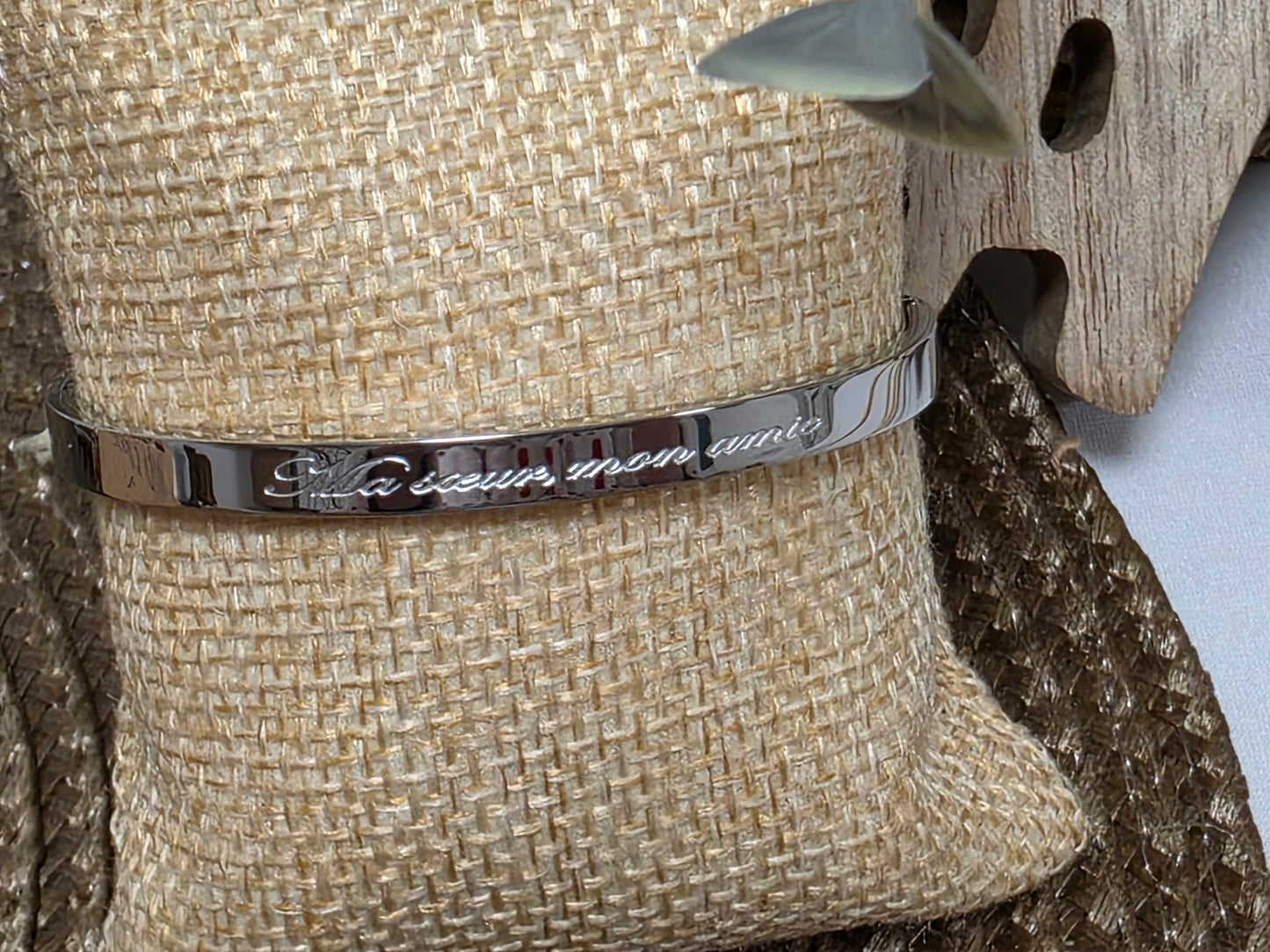 LES BRACELETS A MESSAGE " MA SOEUR, MON AMIE " Argenté