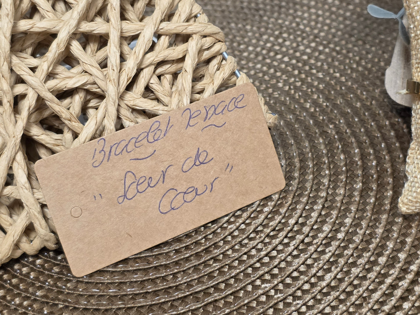 LES BRACELETS A MESSAGE " SOEUR DE COEUR " Doré