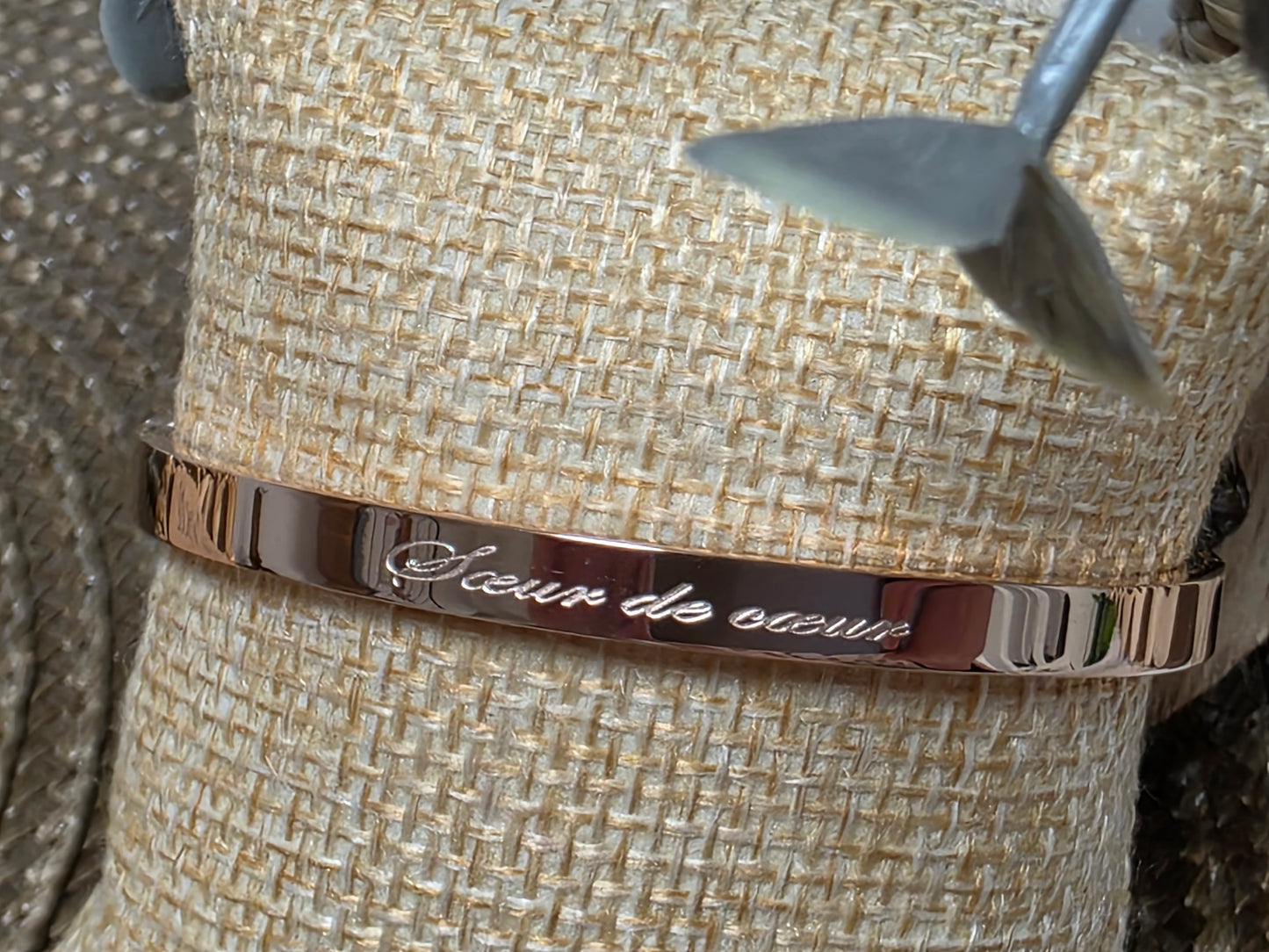 LES BRACELETS A MESSAGE " SOEUR DE COEUR " Cuivré