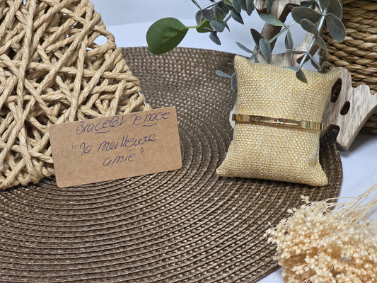 LES BRACELETS A MESSAGE " MA MEILLEURE AMIE " Doré