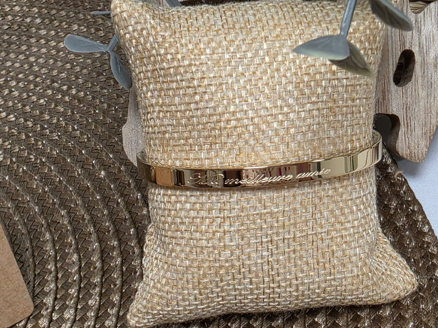 LES BRACELETS A MESSAGE " MA MEILLEURE AMIE " Doré