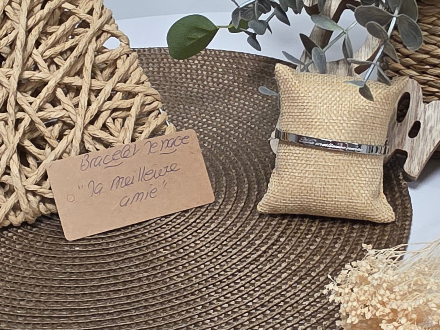 LES BRACELETS A MESSAGE " MA MEILLEURE AMIE " Argenté