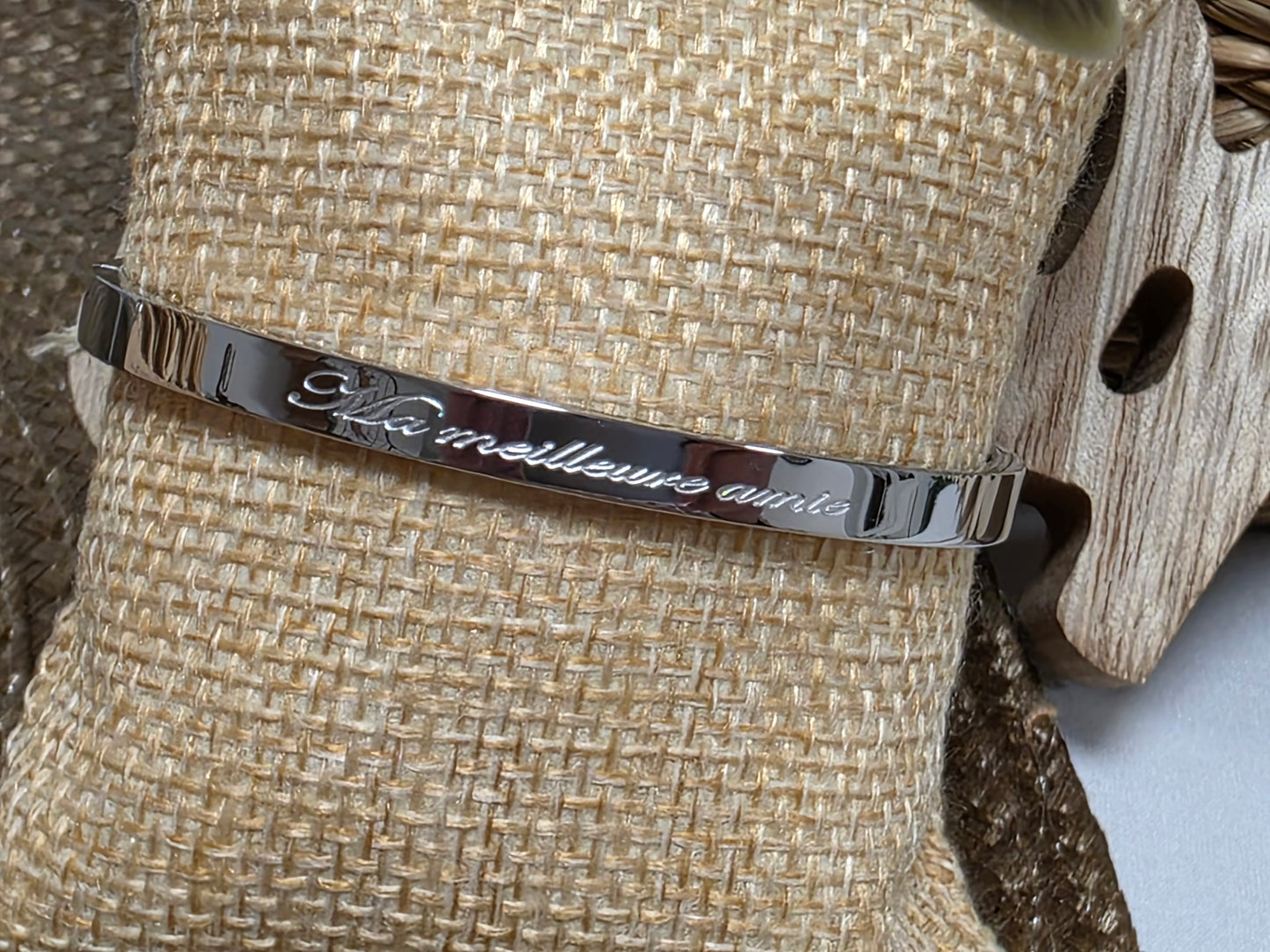 LES BRACELETS A MESSAGE " MA MEILLEURE AMIE " Argenté