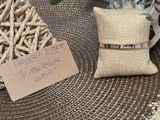 LES BRACELETS A MESSAGE " MA MEILLEURE AMIE " Cuivré
