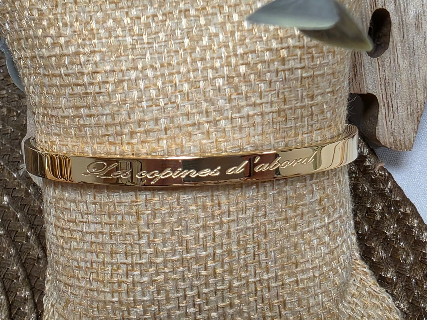 LES BRACELETS A MESSAGE " LES COPINES D'ABORD " Doré